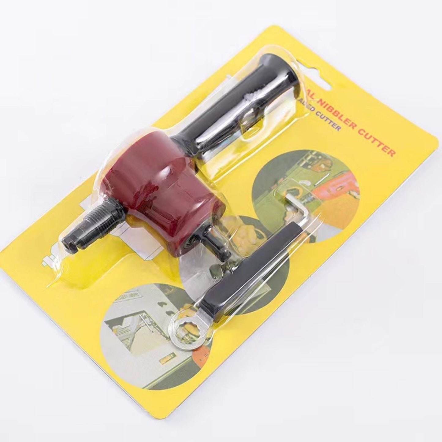 Metal Sheet Biting Machine 160A-Red Card-Mounted Nylon Model JWDX, 1 Sheet Metal Biting Machine Set Metal Sheet Nibbler Cutter Double Head Metal Sheet Cutter Hole Drill Attachment Paperboard Package One Size RD2