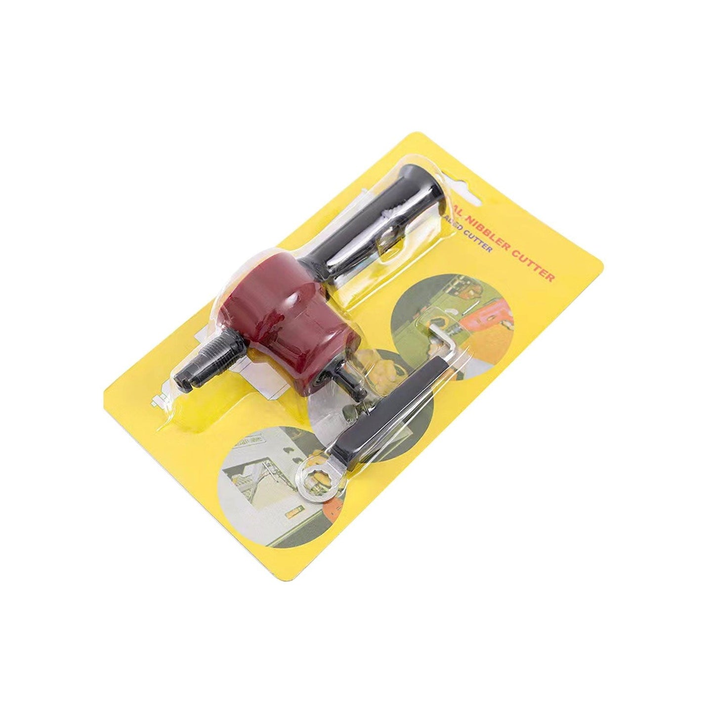 Metal Sheet Biting Machine 160A-Red Card-Mounted Nylon Model JWDX, 1 Sheet Metal Biting Machine Set Metal Sheet Nibbler Cutter Double Head Metal Sheet Cutter Hole Drill Attachment Paperboard Package One Size Silver