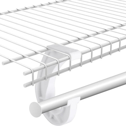 Hanging J Shape Closet Rod Bracket White 2Pc JWDX, 2Pcs Hanging Closet Rod Support Closet Shelf Rod Holder Sturdy J Shaped Closet Brackets for Hanging Clothes Cabinets Storage and Curtain One Size D