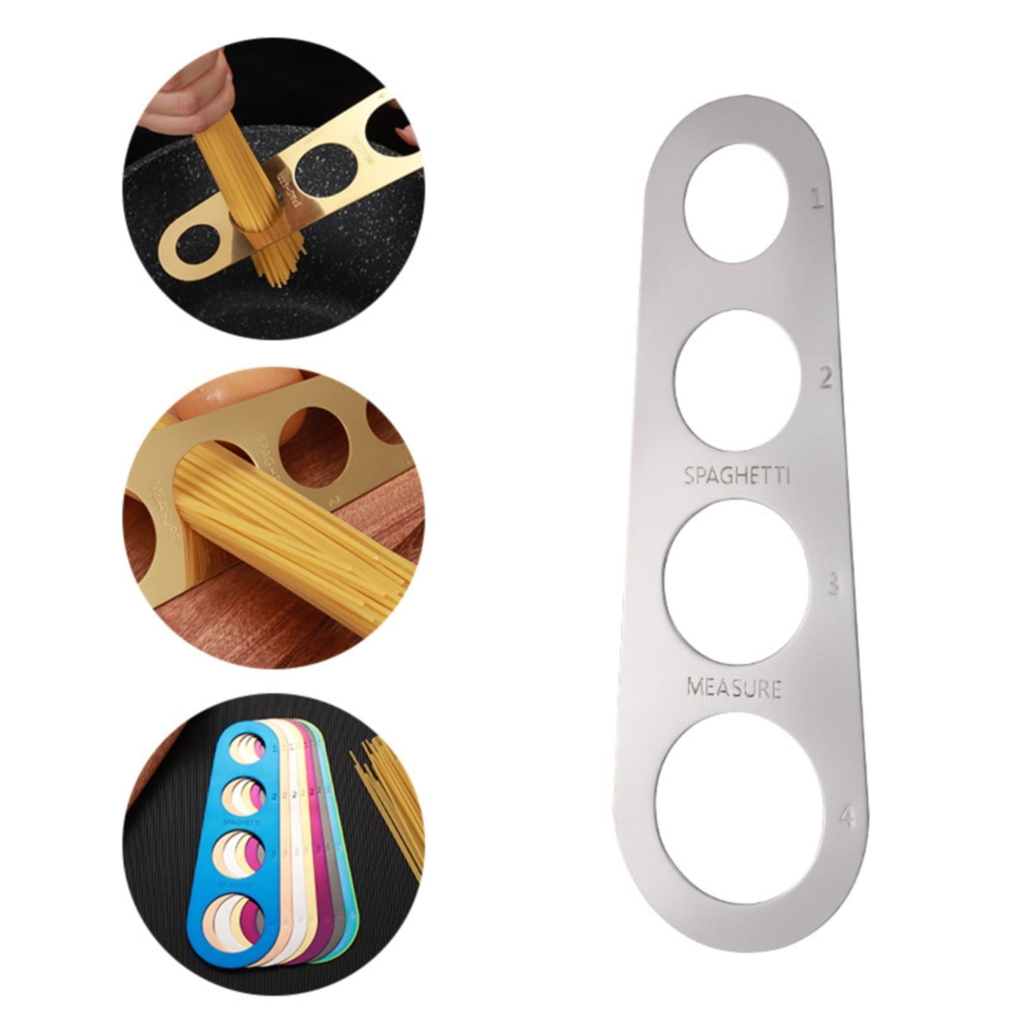 Spaghetti Measuring Ruler Rose Gold JWDX, 1*Spaghetti Measuring Ruler Stainless Spaghetti Measurer Tool Quick Pasta Measuring Tool for Kitchen Cooking Tool Get the Perfect Portion One Size Blue