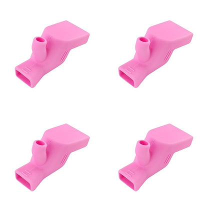 Silicone Faucet Extender 4Pcs Pink JWDX, 4*Extender Silicone Faucet Extender Brushing Teeth, Mouthwash and Hand Washing Extender One Size Pink