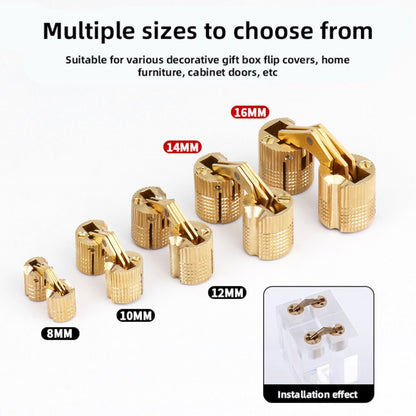 JWDX, One Way Copper Concealed Hinge 8 16Mm Brass Barrel Hinges Cabinet Furniture Hinges Concealed Hidden Barrel Hinge for Diy Wooden Doors Cabinet Doors Jewelry Box One Size GD3