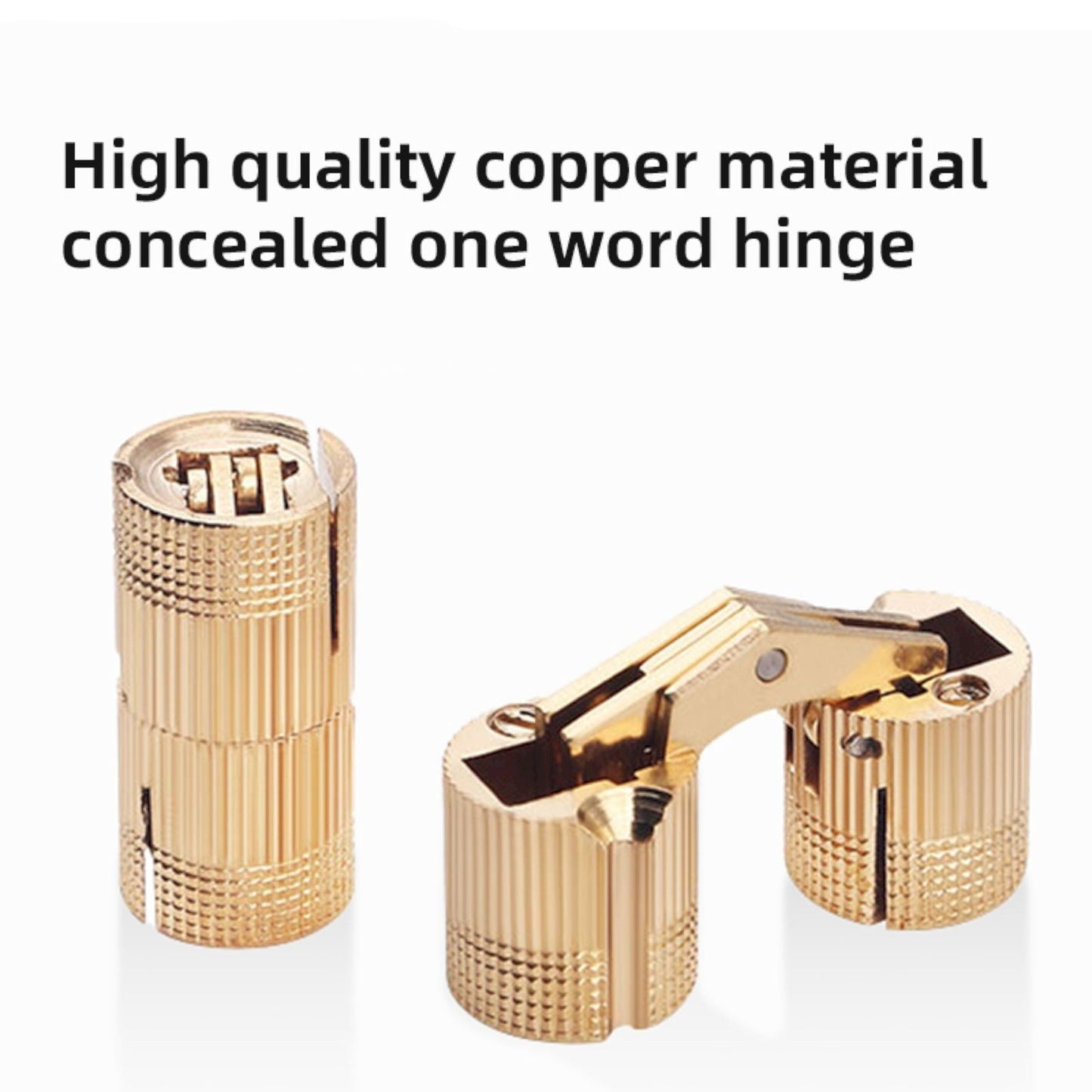 JWDX, One Way Copper Concealed Hinge 8 16Mm Brass Barrel Hinges Cabinet Furniture Hinges Concealed Hidden Barrel Hinge for Diy Wooden Doors Cabinet Doors Jewelry Box One Size GD3