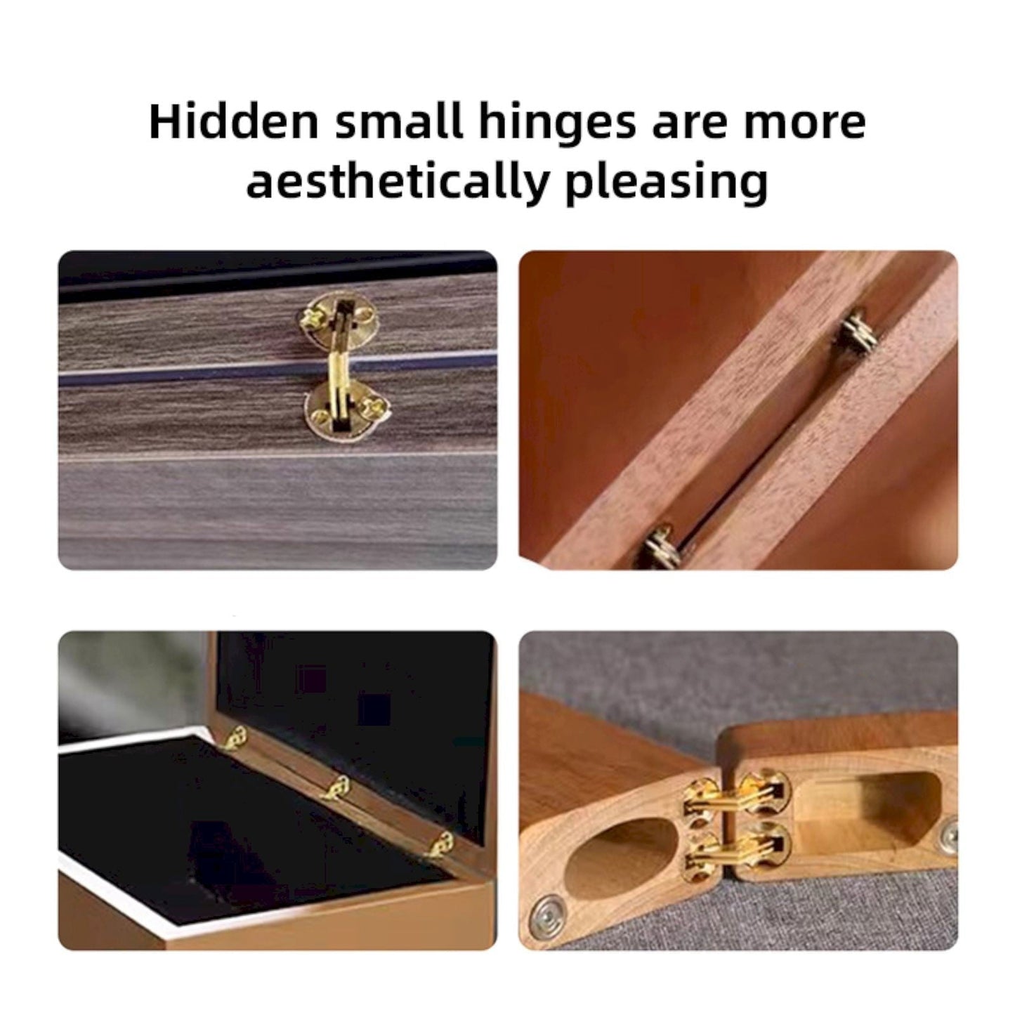 JWDX, One Way Copper Concealed Hinge 8 16Mm Brass Barrel Hinges Cabinet Furniture Hinges Concealed Hidden Barrel Hinge for Diy Wooden Doors Cabinet Doors Jewelry Box One Size GD5