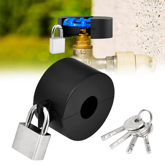 Door Handle Faucet Protection Cover Faucet Locks Outdoor Water Spigot Lock With Combination Lock Hose Bib Lock Stainless Water And Stop Unauthorized Water Use For Garden Etc JWDX One Size Silver