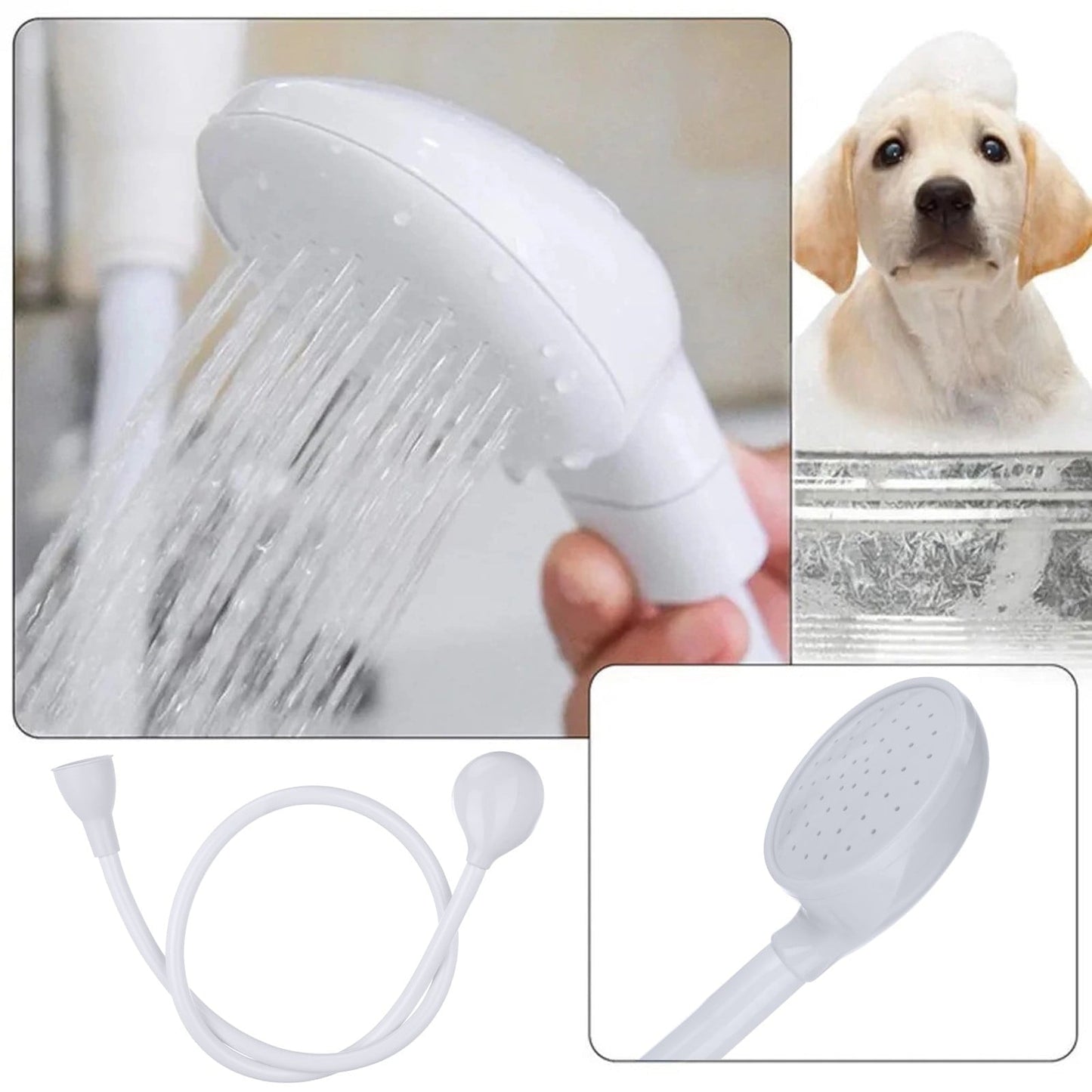 Portable Shampoo Sprayer Cleaning Tool Shower Head 1Pc Shower Spray Hose, Portable, Shower Head, Shampoo, Sprayer, Single Hose, Shower Hose JWDX 9.4" x 7.1" x 0.4" A