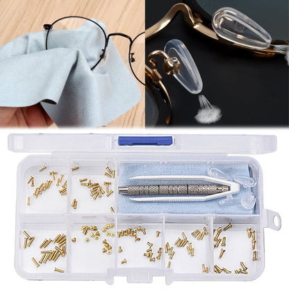 1 Set Of Glasses Screws A Set Of Eyeglass Screws 1 Set Glass Screws Screwdriver Kits Glasses Repair Kit Glasses Screws Tiny Screws For Glasses JWDX One Size Gold