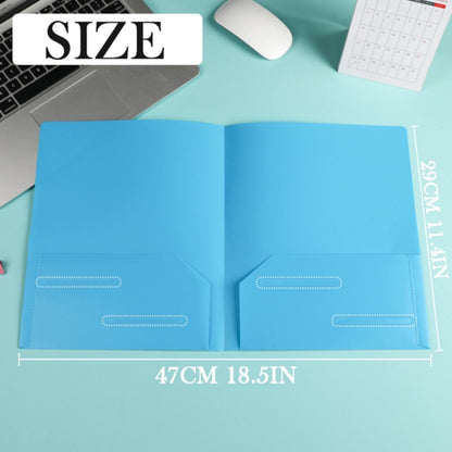 Double Insert File Bag File Bag Orange Jwdx Plastic Folders with Pockets Standard Letter Paper Folder 2 Business Card Slot Heavy Duty Scho-ǒl Examination Document Size Organizer stǔdənts Blue One Size Orange