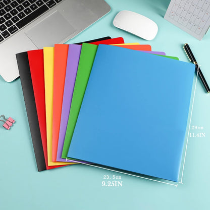 Double Insert File Bag File Bag Orange Jwdx Plastic Folders with Pockets Standard Letter Paper Folder 2 Business Card Slot Heavy Duty Scho-ǒl Examination Document Size Organizer stǔdənts Blue One Size Orange