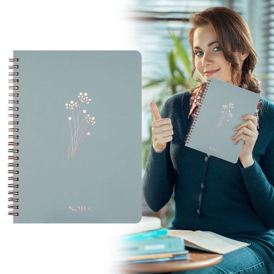 Flower Notebook C Jwdx Notebook for Recording Aesthetic Notebook Cute College Ruled 8X6 Journal/Notebook with Large Pockets and Lined Pages Perfect Supplies to Stay Organized At Work or Scho-ǒl One Size C