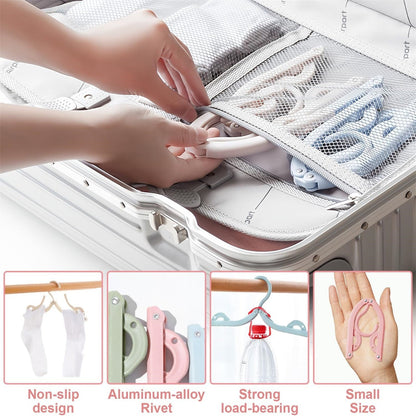 Folding Clothes Hanger Pink 5Pcs Jwdx Travel Foldable Hangers Update Portable Plastic Hanger Travel Accessories Must Haves Clothes Drying Rack Folding Hanger for Traveling Camping Flying Rv One Size Pink