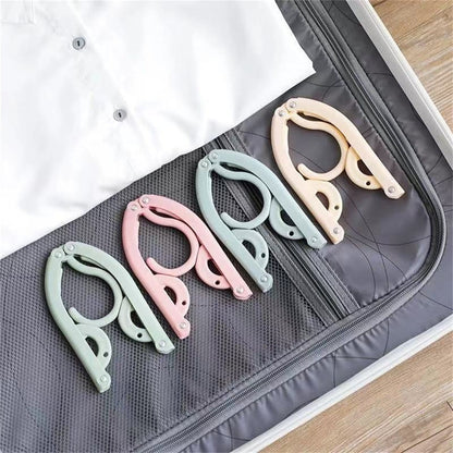 Folding Clothes Hanger Pink 5Pcs Jwdx Travel Foldable Hangers Update Portable Plastic Hanger Travel Accessories Must Haves Clothes Drying Rack Folding Hanger for Traveling Camping Flying Rv One Size Pink