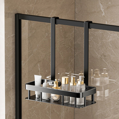 Grrvtrz 2-Tier Hanging Shower Caddy Over The Door Large Capacity Hanging Shower Organizer Sturdy Rust Proof Shelf Basket Storage Rack No Drilling,Bathroom Decor,Bathroom Accessories 12.01*5.51*3.15 B