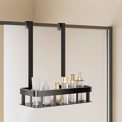 Grrvtrz 2-Tier Hanging Shower Caddy Over The Door Large Capacity Hanging Shower Organizer Sturdy Rust Proof Shelf Basket Storage Rack No Drilling,Bathroom Decor,Bathroom Accessories 12.01*5.51*3.15 B