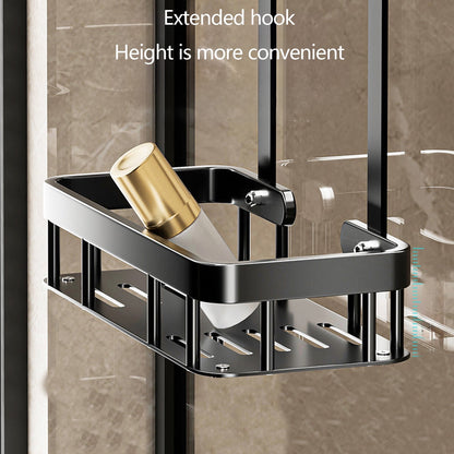 Grrvtrz 2-Tier Hanging Shower Caddy Over The Door Large Capacity Hanging Shower Organizer Sturdy Rust Proof Shelf Basket Storage Rack No Drilling,Bathroom Decor,Bathroom Accessories 12.01*5.51*3.15 B