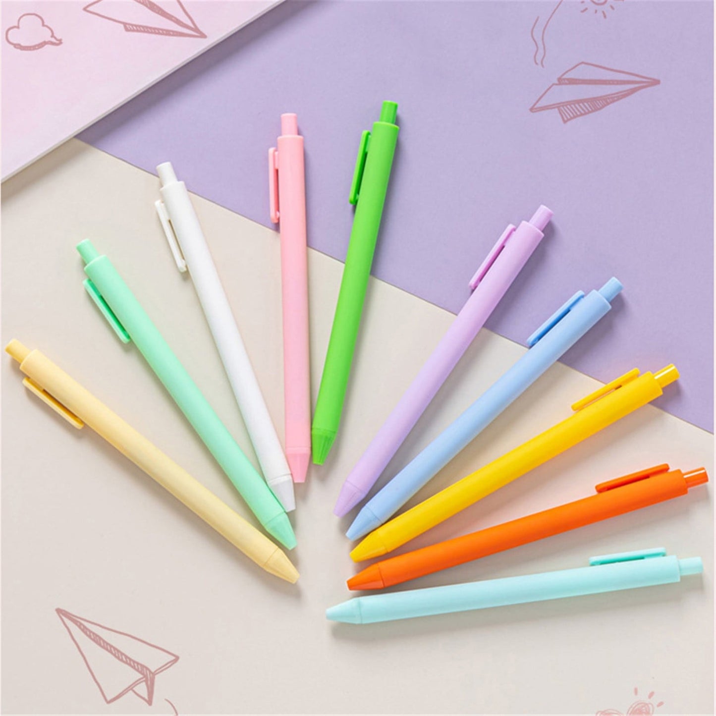 JWDX Hot Clearance! Ballpoint Pens Retractable Comfortable Writing Pens Cute Back to Schǒ-ǒl in Medium Point 1.0 Mm for Teacher stǔdənt Bridal Shower 5Ml, 1 Ballpoint Pen Pink Push ballpoint pen Green