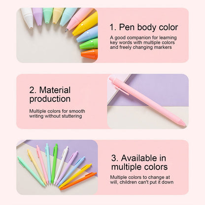 JWDX Hot Clearance! Ballpoint Pens Retractable Comfortable Writing Pens Cute Back to Schǒ-ǒl in Medium Point 1.0 Mm for Teacher stǔdənt Bridal Shower 5Ml, 1 Ballpoint Pen Pink Push ballpoint pen Green