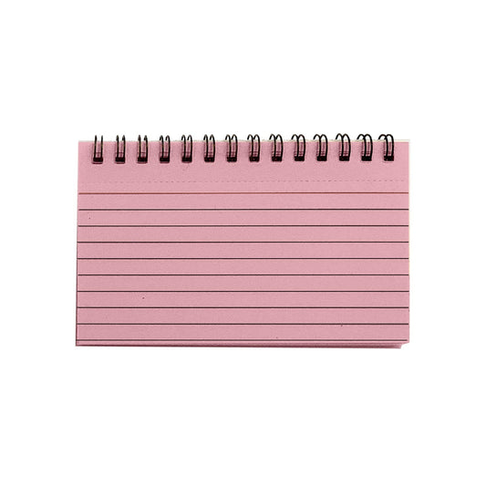 JWDX Hot Clearance! 50 Pieces Multicolor Index Cards 3x5 Inches Ruled Index Cards Sprial Note Taking Paper in Multiple Colors for Schǒ-ǒl Learning Memory Recipe Memo Scratch Pad, Notebook*1 Pink tear-away index cards Dark Purple