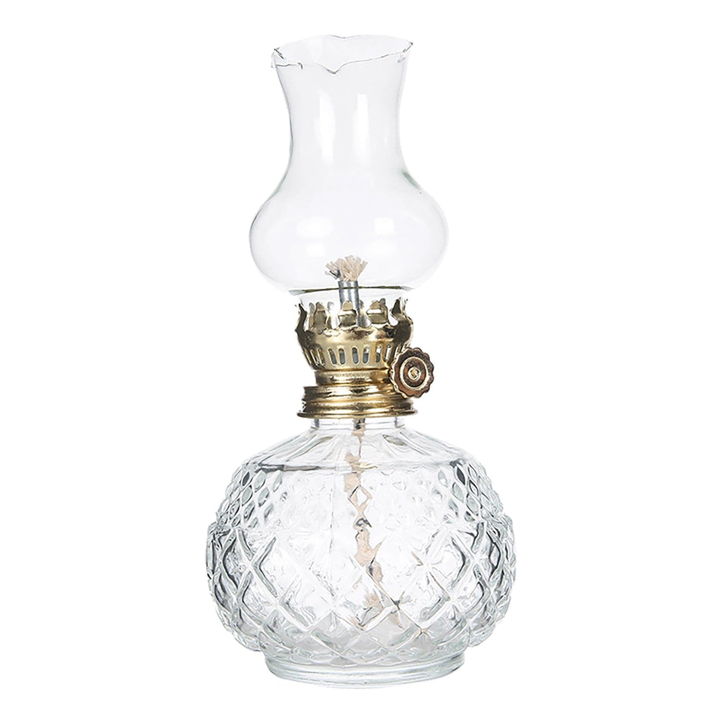 LGCASL Glass Kerosene Indoor Retro Classic Burning Lights Oil Lamp for Home Bedroom Table Decorations Emergency Use, 1*Glass Lamp Glazed Lamp, Clear One Size Glazed lamp, red