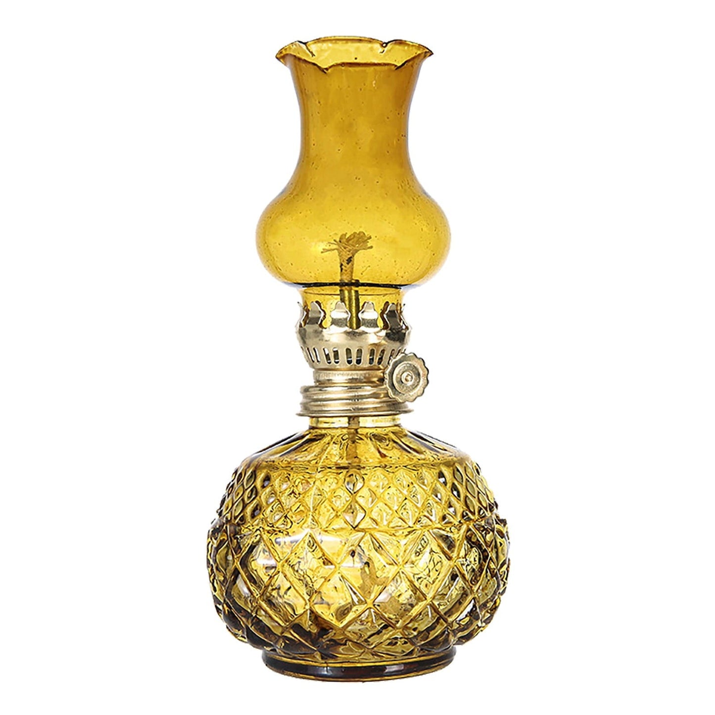 LGCASL Glass Kerosene Indoor Retro Classic Burning Lights Oil Lamp for Home Bedroom Table Decorations Emergency Use, 1*Glass Lamp Glazed Lamp, Clear One Size Glazed lamp, red