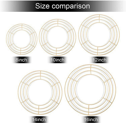 LGCASL Wreath Frame Wire Wreath Frame Holiday Metal Wire Ring Valentines Decorations for Floral Arrangements Craft Diy,Garland Frame, 1 Wire Wreath Stand B Wire Wreath Stand 25cm