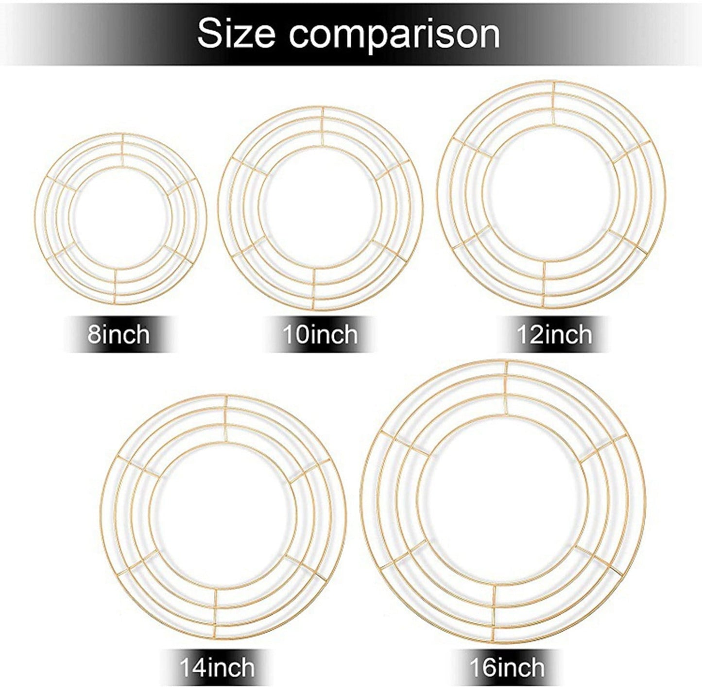 LGCASL Wreath Frame Wire Wreath Frame Holiday Metal Wire Ring Valentines Decorations for Floral Arrangements Craft Diy,Garland Frame, 1 Wire Wreath Stand B Wire Wreath Stand 40cm