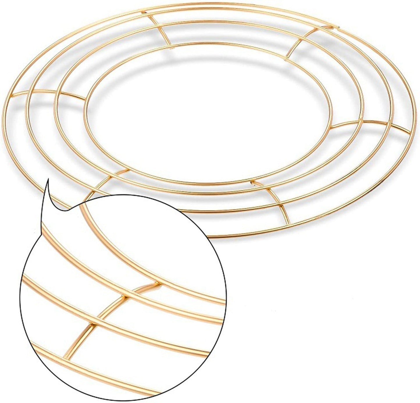 LGCASL Wreath Frame Wire Wreath Frame Holiday Metal Wire Ring Valentines Decorations for Floral Arrangements Craft Diy,Garland Frame, 1 Wire Wreath Stand B Wire Wreath Stand 40cm