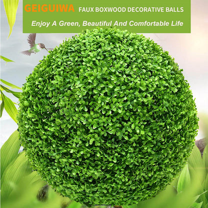 LGCASL Simulation Artificial Plant Topiary Faux Decorative for Garden Backyard Balcony and Home Décor, Pine Needle Grass Ball*1 W (Outer Diameter 13cm) Simulation plant grass ball pine needles AA (Outer diameter 36cm)