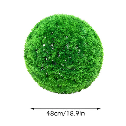 LGCASL Simulation Artificial Plant Topiary Faux Decorative for Garden Backyard Balcony and Home Décor, Pine Needle Grass Ball*1 W (Outer Diameter 13cm) Simulation plant grass ball pine needles AB (Outer diameter 48cm)