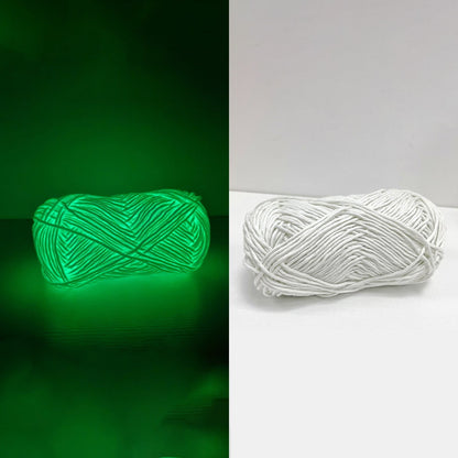 LGCASL Diy Glow in the Dark Yarn*1 Diy Glow Yarn Glow in the Dark Yarn for Crochet Glow Yarn for Knitting Crocheting Crafts Sewing Beginners Christmas Decorations, Onion Yellow Diy Yarn White