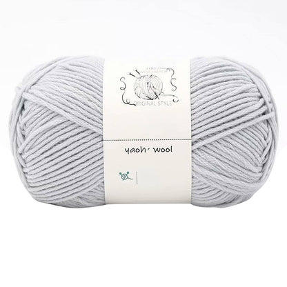 LGCASL Hand-Knitted Yarn #2 Pure White , 1Pc100G Hand Woven Cotton Yarn Soft Crochet Yarn for Hand Knitting Warm Sweater Sofa Cushion Scarf Diy Light Gray