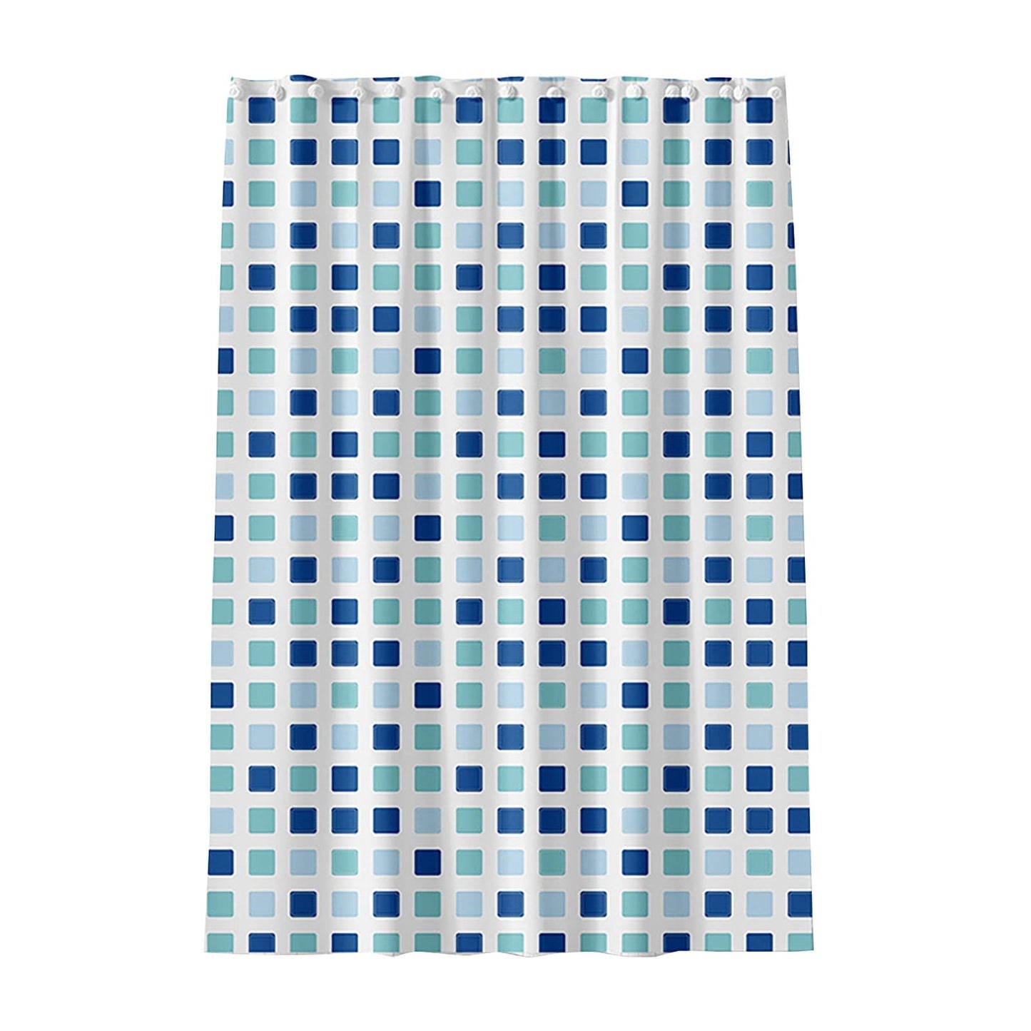 Shower Curtain*1 Piece Peva Blue and Green Square Shower Curtain Thickened Bathroom Curtain for Home Shower Partition with Hooks One Size Mint Green