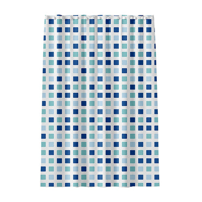 Shower Curtain*1 Piece Peva Blue and Green Square Shower Curtain Thickened Bathroom Curtain for Home Shower Partition with Hooks One Size Mint Green