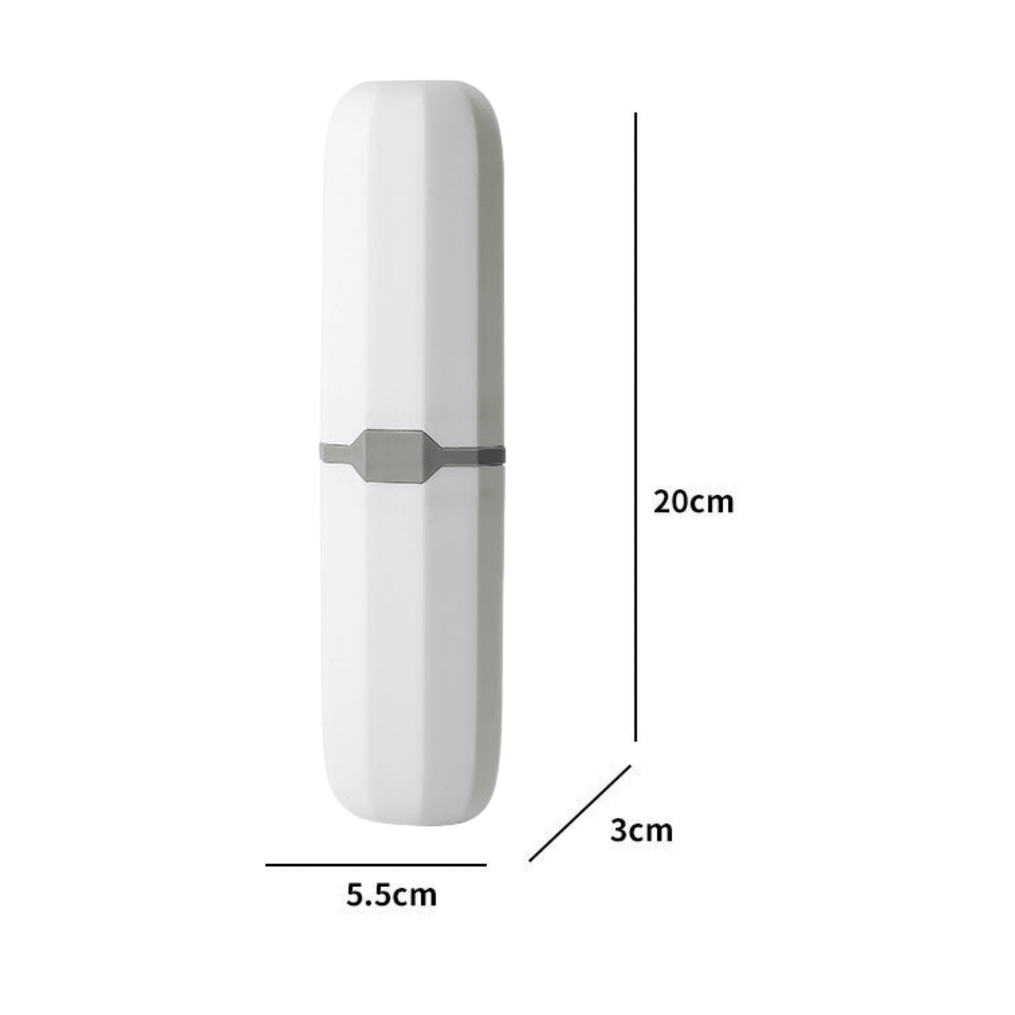 Toothbrush Storage Box*1 Portable Toothbrush Case for Students – Travel Friendly Plastic Toothbrush Organizer One Size White
