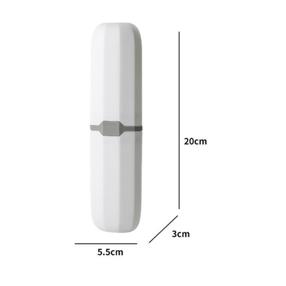 Toothbrush Storage Box*1 Portable Toothbrush Case for Students – Travel Friendly Plastic Toothbrush Organizer One Size White