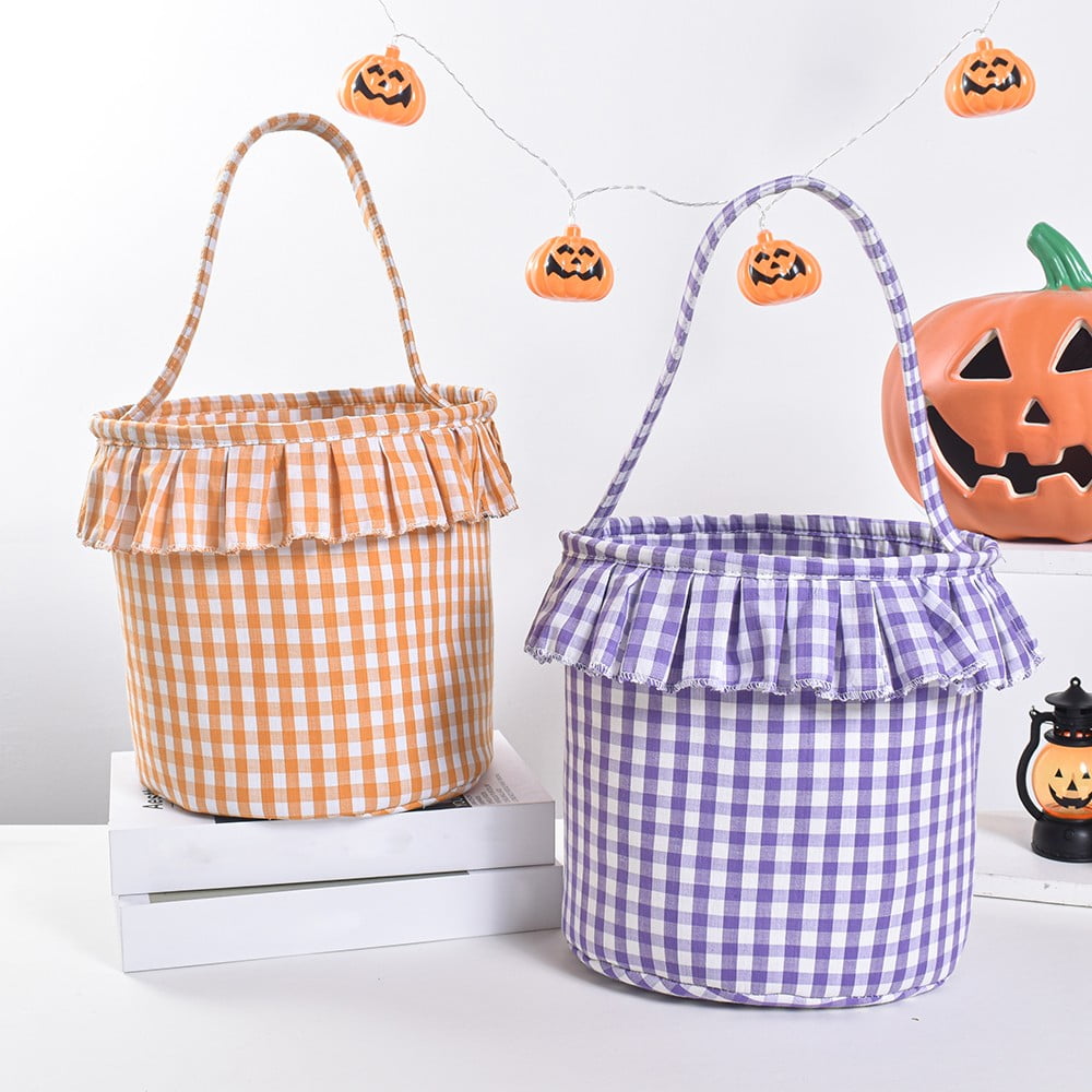 Small Wall-Mounted Kitchen Storage Basket, Hanging Storage Wicker Baskets Wall Mounted Woven Hanging Basket Wicker Small Basket with Handle Wicker Basket with Handle Small Basket Organizer Green and white checkered Easter Canvas Egg Basket