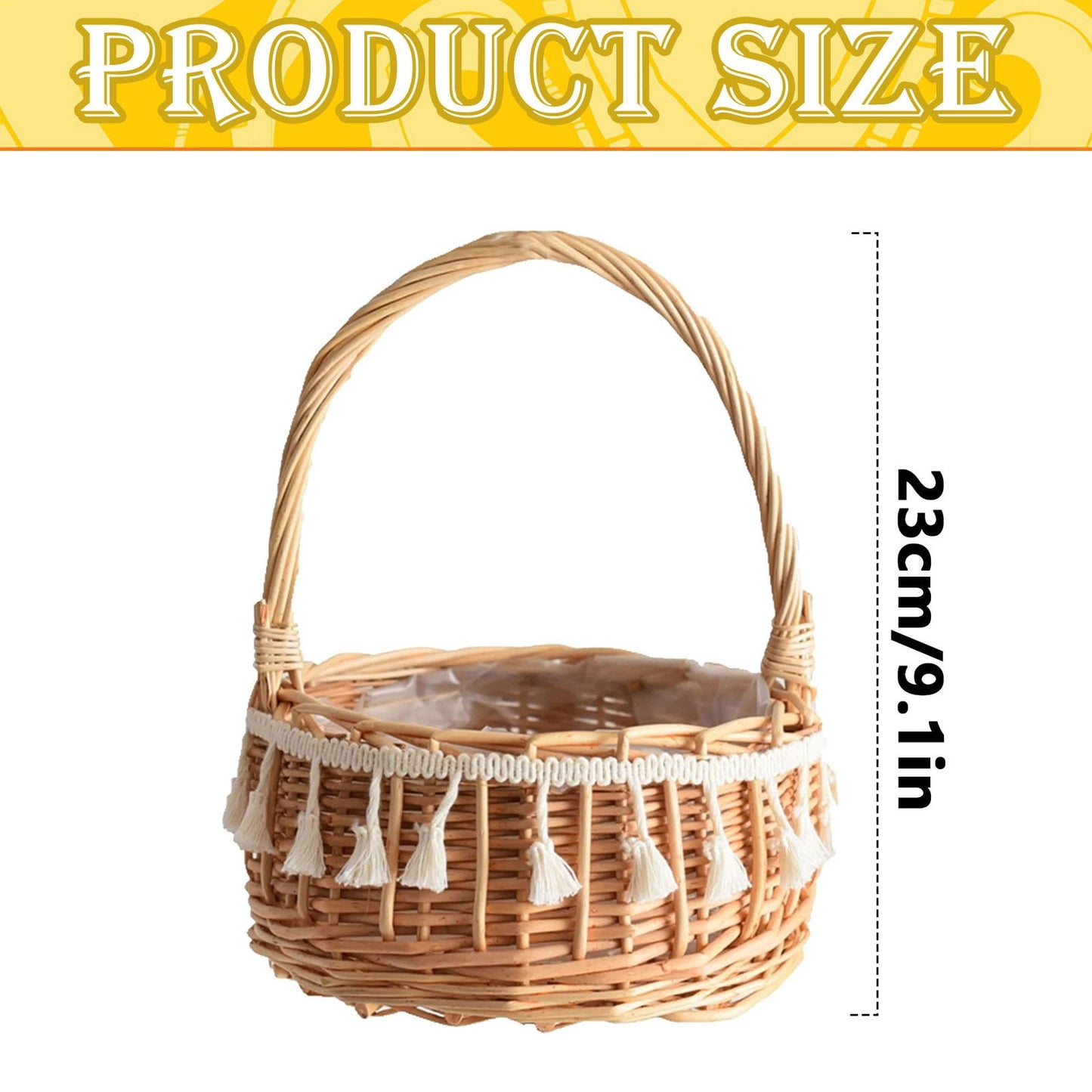 Small Wall-Mounted Kitchen Storage Basket, Hanging Storage Wicker Baskets Wall Mounted Woven Hanging Basket Wicker Small Basket with Handle Wicker Basket with Handle Small Basket Organizer S Wedding basket with tassels