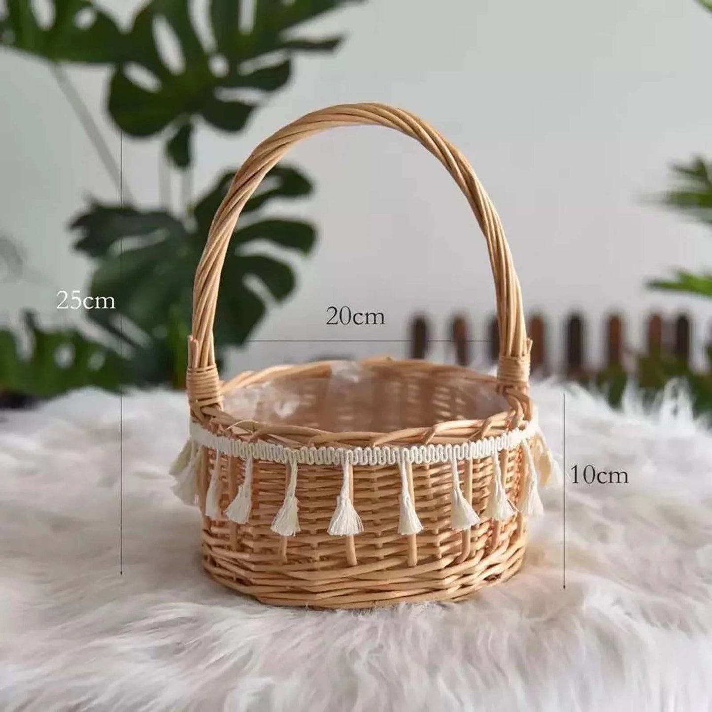 Small Wall-Mounted Kitchen Storage Basket, Hanging Storage Wicker Baskets Wall Mounted Woven Hanging Basket Wicker Small Basket with Handle Wicker Basket with Handle Small Basket Organizer S Wedding basket with tassels