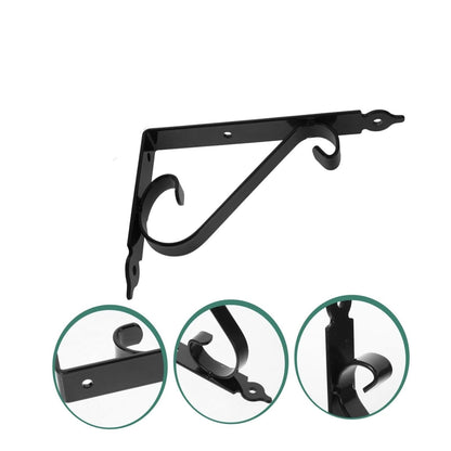 LGCASL Clearance! Wall Support Bracket Wall Support Bracket Shelf Brackets 1 Sets Bracket Grid Wall Shelf Floating Shelf Brackets Shelf Support Brackets Folding Brackets- Black S Black