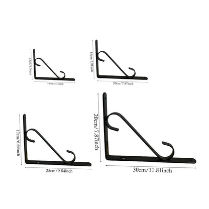 LGCASL Clearance! Wall Support Bracket Wall Support Bracket Shelf Brackets 1 Sets Bracket Grid Wall Shelf Floating Shelf Brackets Shelf Support Brackets Folding Brackets- Black S Black