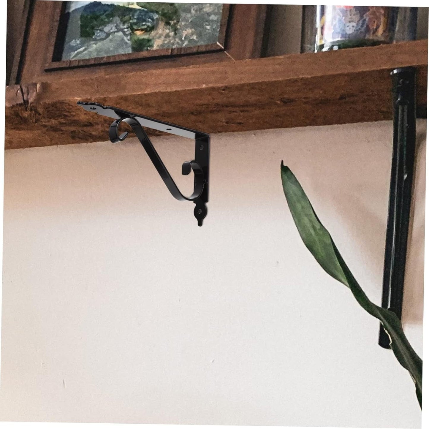 LGCASL Clearance! Wall Support Bracket Wall Support Bracket Shelf Brackets 1 Sets Bracket Grid Wall Shelf Floating Shelf Brackets Shelf Support Brackets Folding Brackets- Black S Black