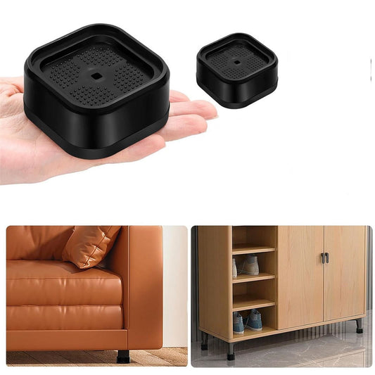 LGCASL Clearance! L: 6 cm,W: 6 cm Furniture Adjustable Adjustable Bed for Table Desk Couch Chair Sofa Cabinet Bed Legs Dorm Anti Rubber- L: 6 cm,W: 6 cm Black