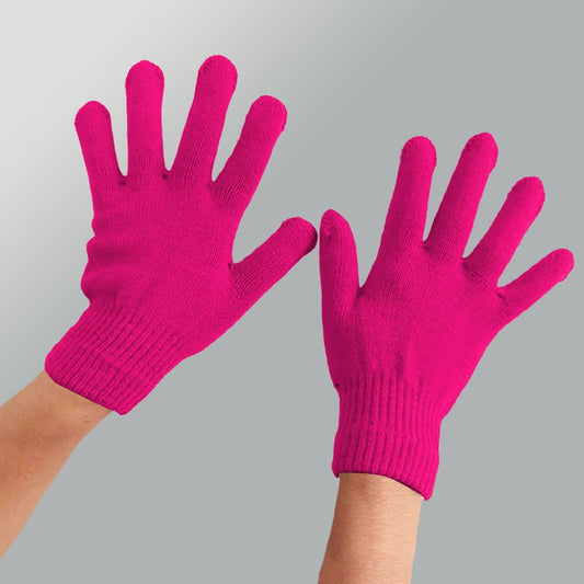 LGCASL Clearance! Winter Gloves Warm Strecty Knit Gloves for Men Women- Dark Gray One Size Hot Pink