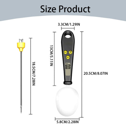LGCASL White Weighable Spoon 2 in 1 Electronic Kitchen Scale Lcd Digital Measuring Flour Digital Spoon Scale Kitchen Tool Forfood 20.5*5.8*1 H
