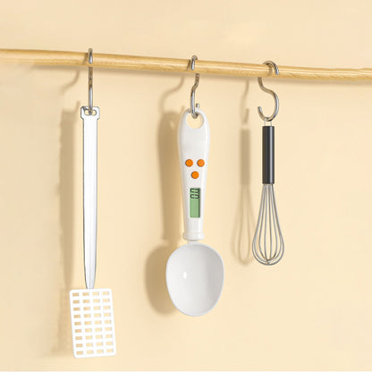 LGCASL White Weighable Spoon 2 in 1 Electronic Kitchen Scale Lcd Digital Measuring Flour Digital Spoon Scale Kitchen Tool Forfood 20.5*5.8*1 H