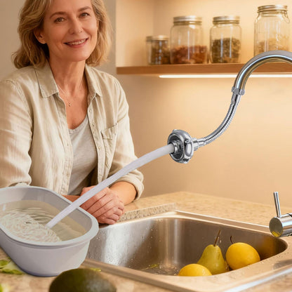 LGCASL Shaped 360° Swivel Kitchen Faucet Extender Anti Function Kitchen Faucet Sprayer Attachment Large Diameter Shower Head Water Saving 8 Inch 20 6 6cm Silver