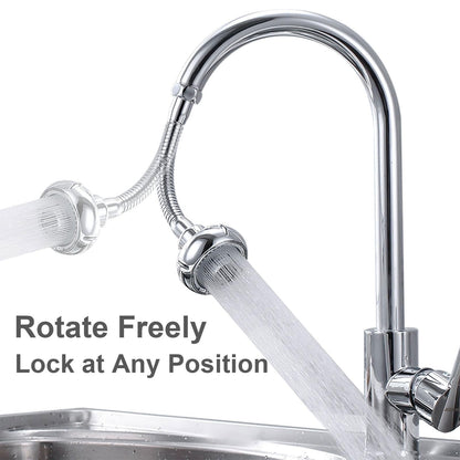 LGCASL Shaped 360° Swivel Kitchen Faucet Extender Anti Function Kitchen Faucet Sprayer Attachment Large Diameter Shower Head Water Saving 8 Inch 20 6 6cm Silver