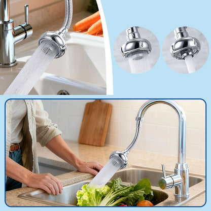 LGCASL Shaped 360° Swivel Kitchen Faucet Extender Anti Function Kitchen Faucet Sprayer Attachment Large Diameter Shower Head Water Saving 8 Inch 20 6 6cm Silver