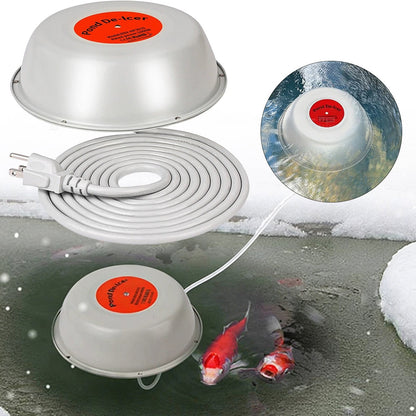 LGCASL Clearance! 1000W Floating Pond Heater Thermostatic Outdoor Fish Pond De Icer with Auto Heating & Shut Off Function Aluminum Tank Water Heater Deicer with 10Ft Power Cor- A One Size B