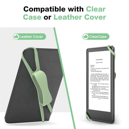 LGCASL Blue Flat Plate Fixing Wrist Strap D Light Green Elastic Tablet Strap for Fingers Comfortable Adjustable for Reading and Watching Videos 6 Color Options 18.5 cm E